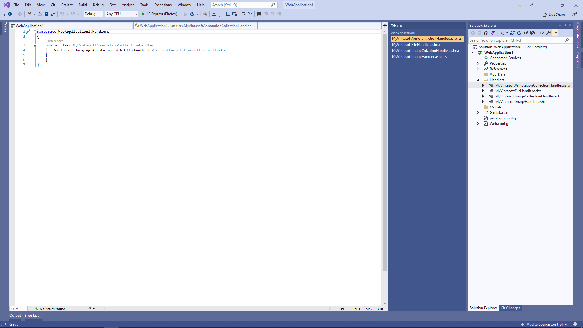 C# source codes of MyVintasoftAnnotationCollectionHandler class